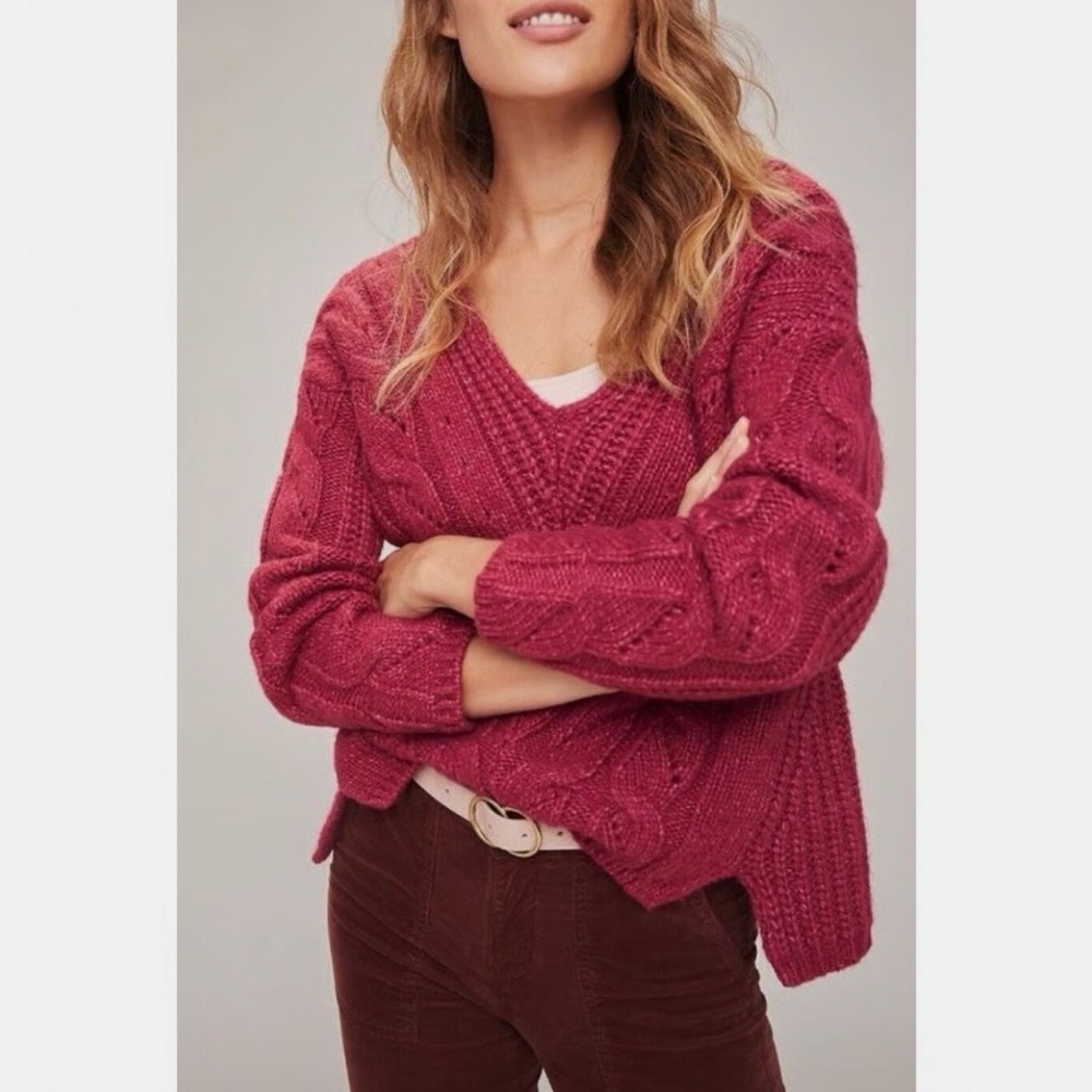 Anthropologie Ramona Cable Knit Sweater
